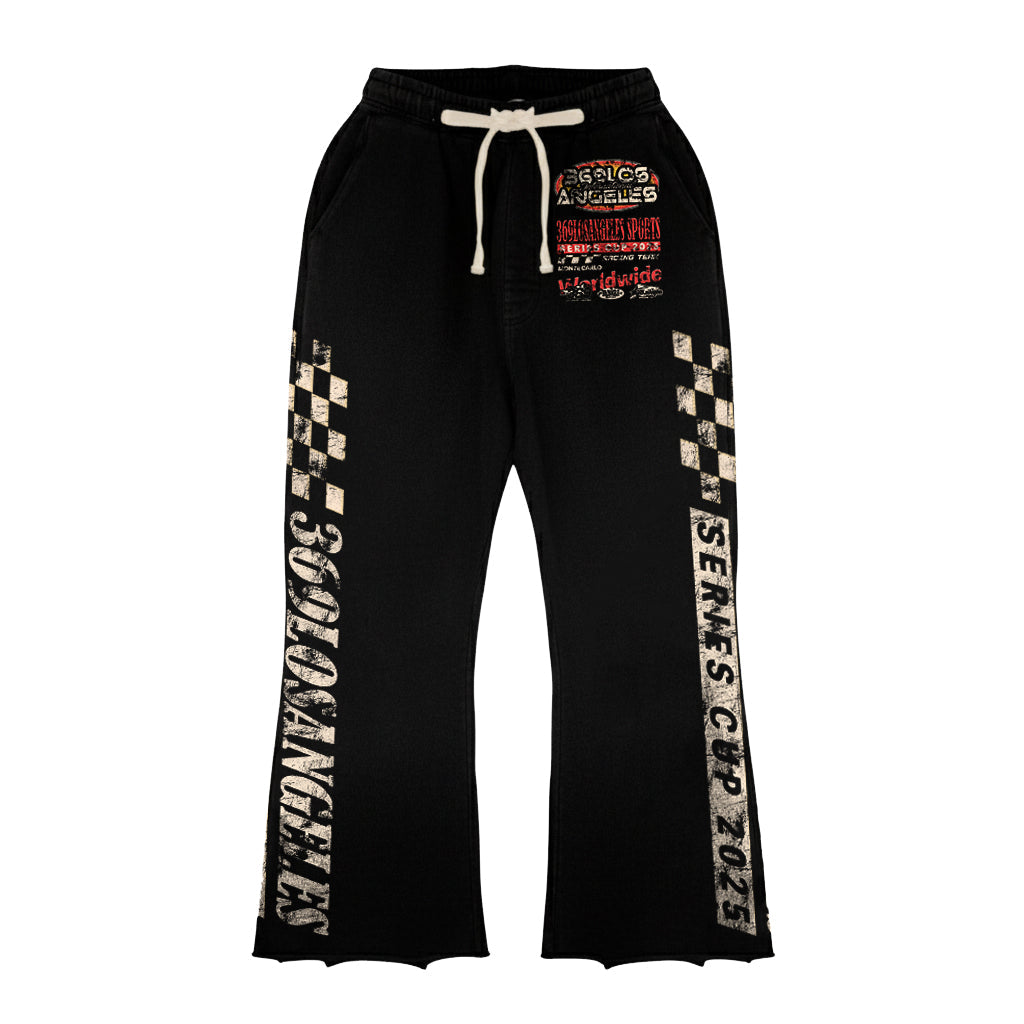 Speedway Long-Sleeve T-Shirt & Flare Sweatpants Full Set