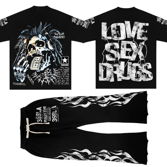 Big Minds Short-Sleeve T-Shirt & Flare Sweatpants Full Set