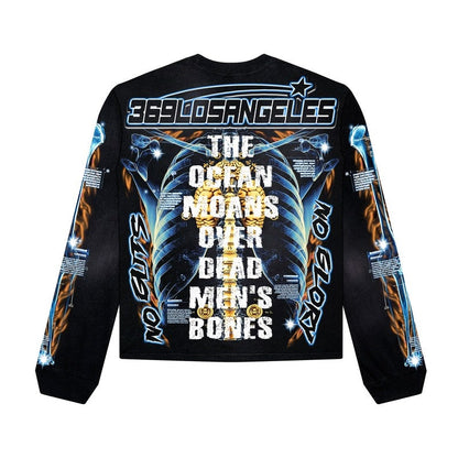 Ocean Over Long-Sleeve T-Shirt & Flare Sweatpants Full Set