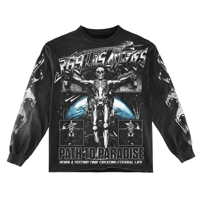 Path To Paradise Long-Sleeve T-Shirt & Flare Sweatpants Full Set