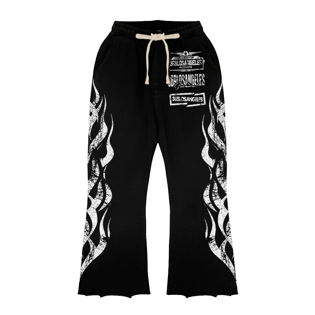 Piercing Vision Short-Sleeve T-Shirt & Flare Sweatpants Full Set