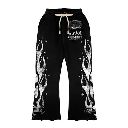 Reserved Long-Sleeve T-Shirt & Flare Sweatpants Full Set