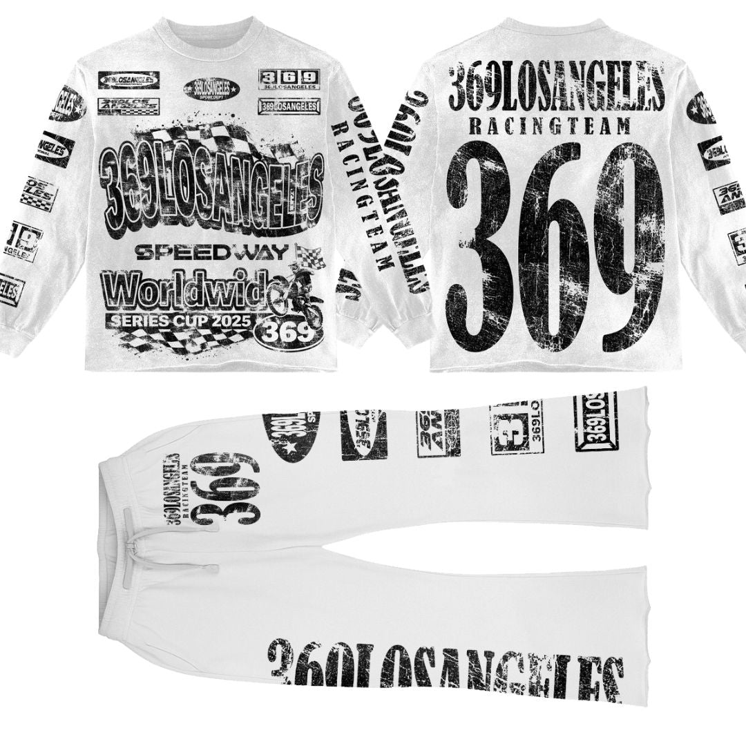Series Cup Long-Sleeve T-Shirt & Flare Sweatpants Full Set